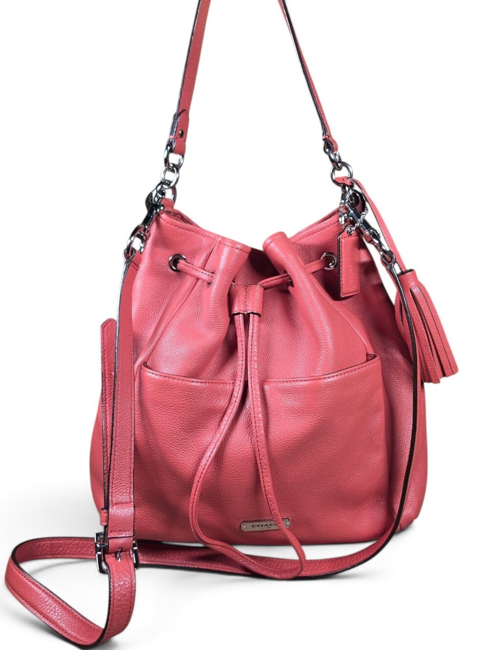 Coach Avery Leather Drawstring Bucket Bag w/ Tassel (Retail $358) - Picture 6 of 16